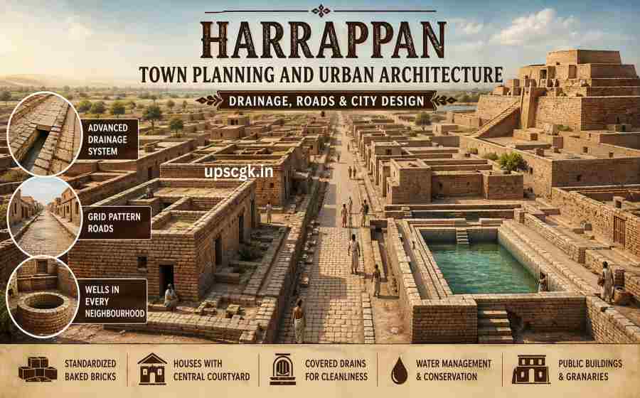 Harappan Town Planning and Urban Architecture - Drainage, Roads & City Design