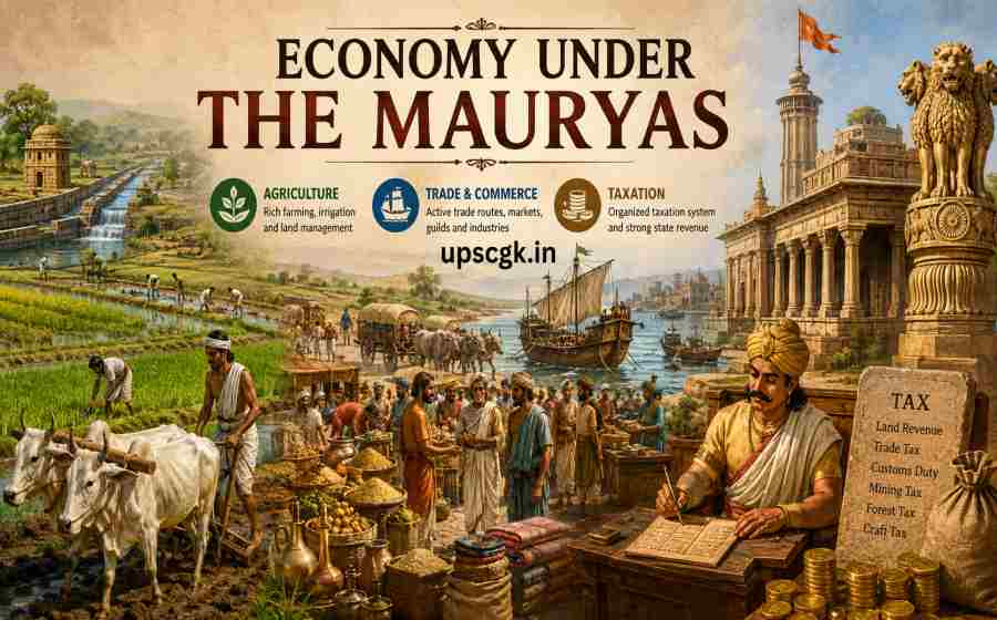 Economy under the Mauryas - Agriculture, Trade and Taxation in Ancient India