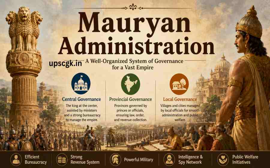 Mauryan Administration System - Central, Provincial and Local Governance